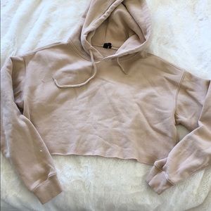 Cropped nude urban outfitters hoodie